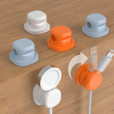 Cable Clamp Organizer Kit – Rotatable Anti-Slip Desk Cable Manager